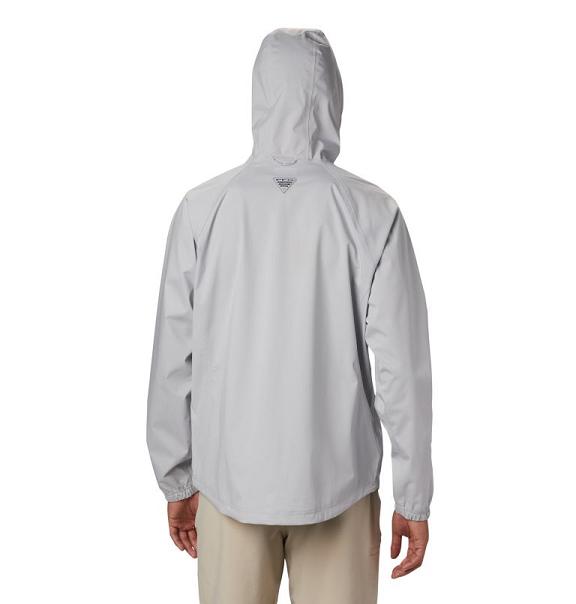 Columbia PFG Tamiami Rain Jacket Grey For Men's NZ69538 New Zealand